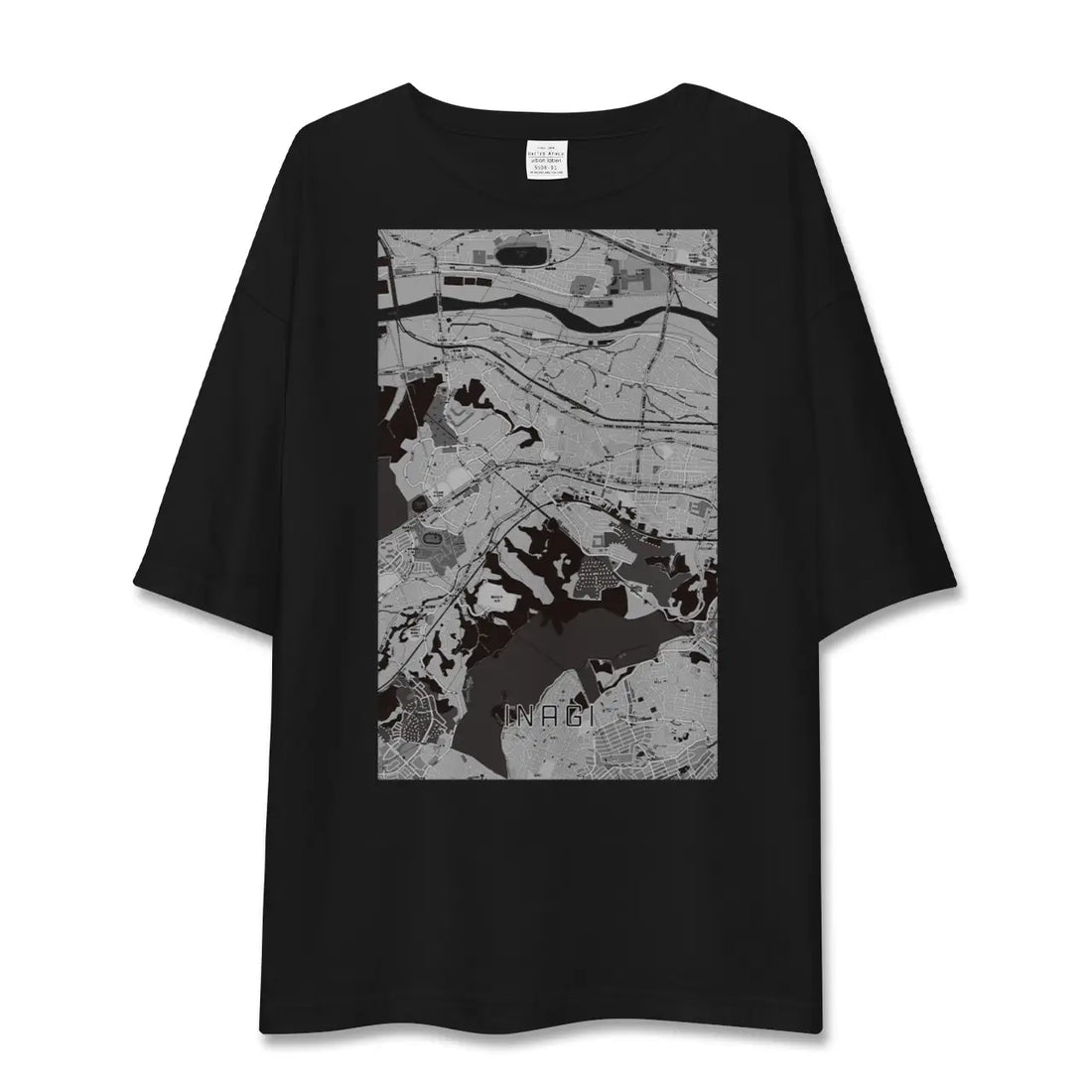 【稲城(東京都)】地図柄ビッグシルエットTシャツ