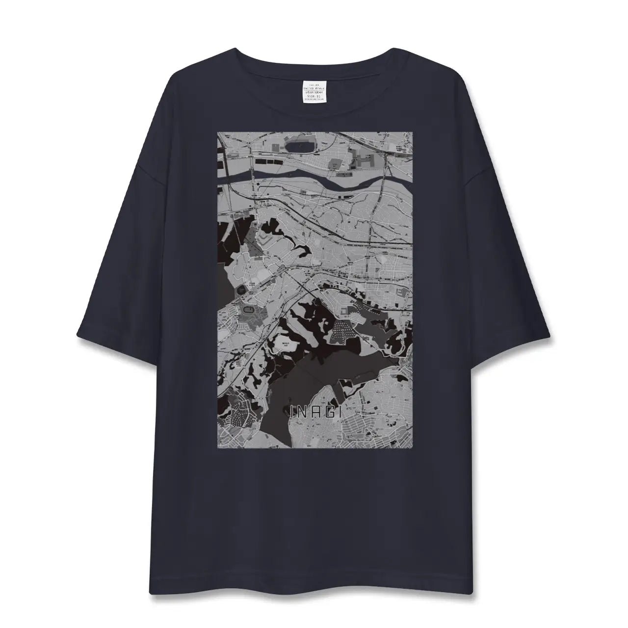【稲城(東京都)】地図柄ビッグシルエットTシャツ