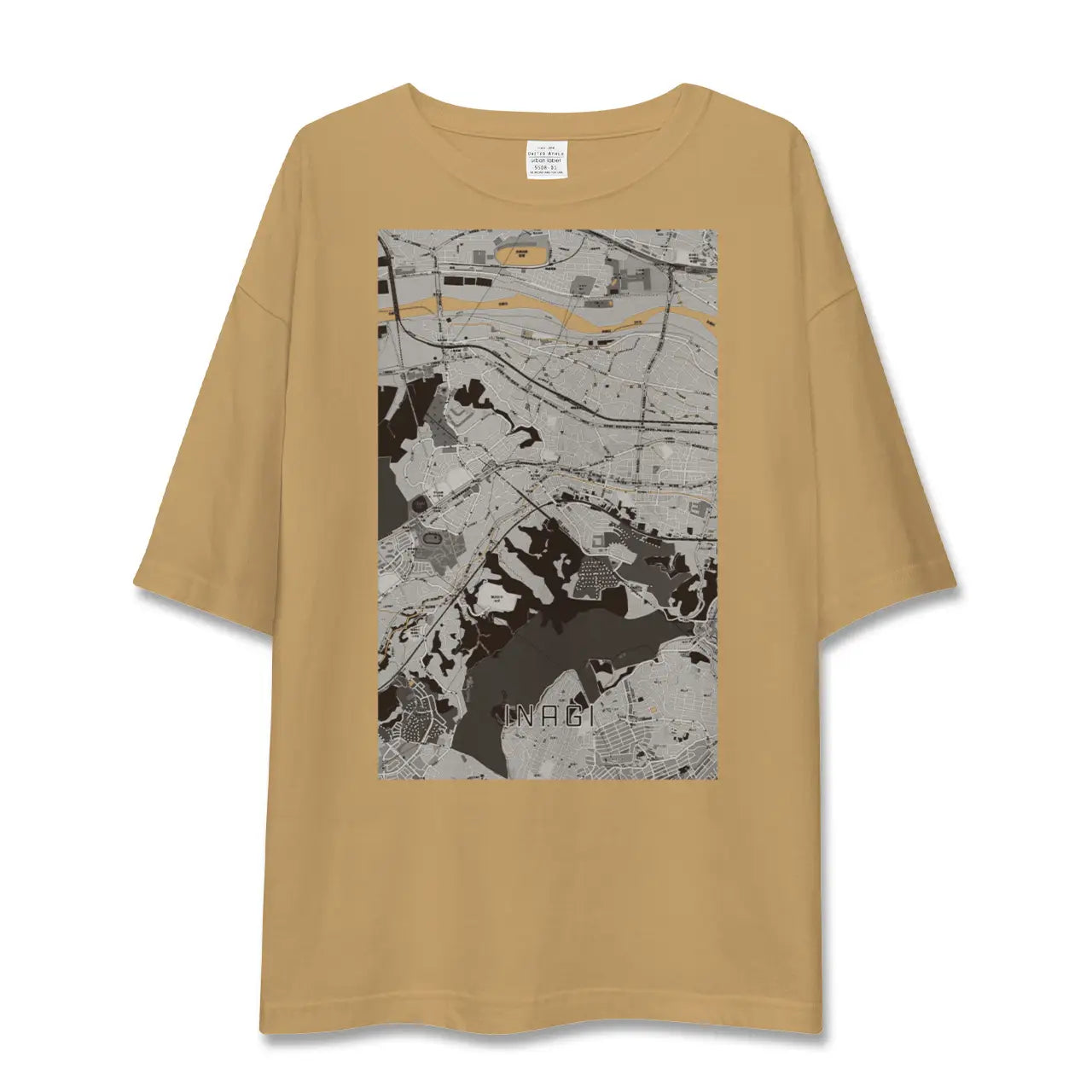 【稲城(東京都)】地図柄ビッグシルエットTシャツ
