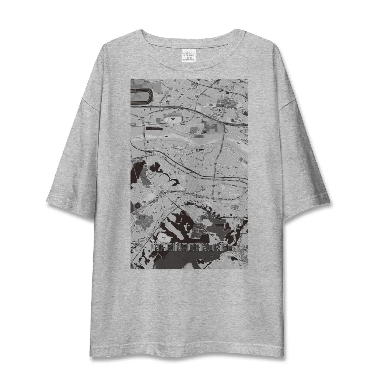 【稲城長沼(東京都)】地図柄ビッグシルエットTシャツ