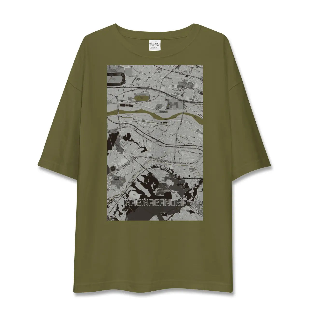 【稲城長沼(東京都)】地図柄ビッグシルエットTシャツ