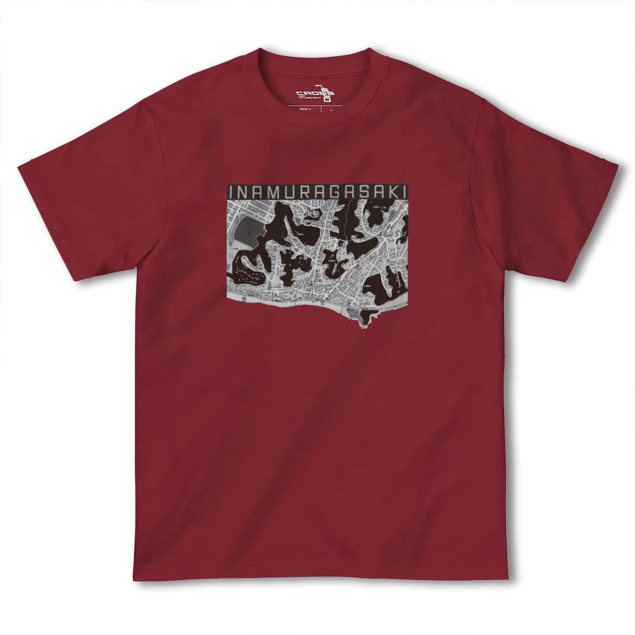 【稲村ヶ崎(神奈川県)】地図柄ヘビーウェイトTシャツ