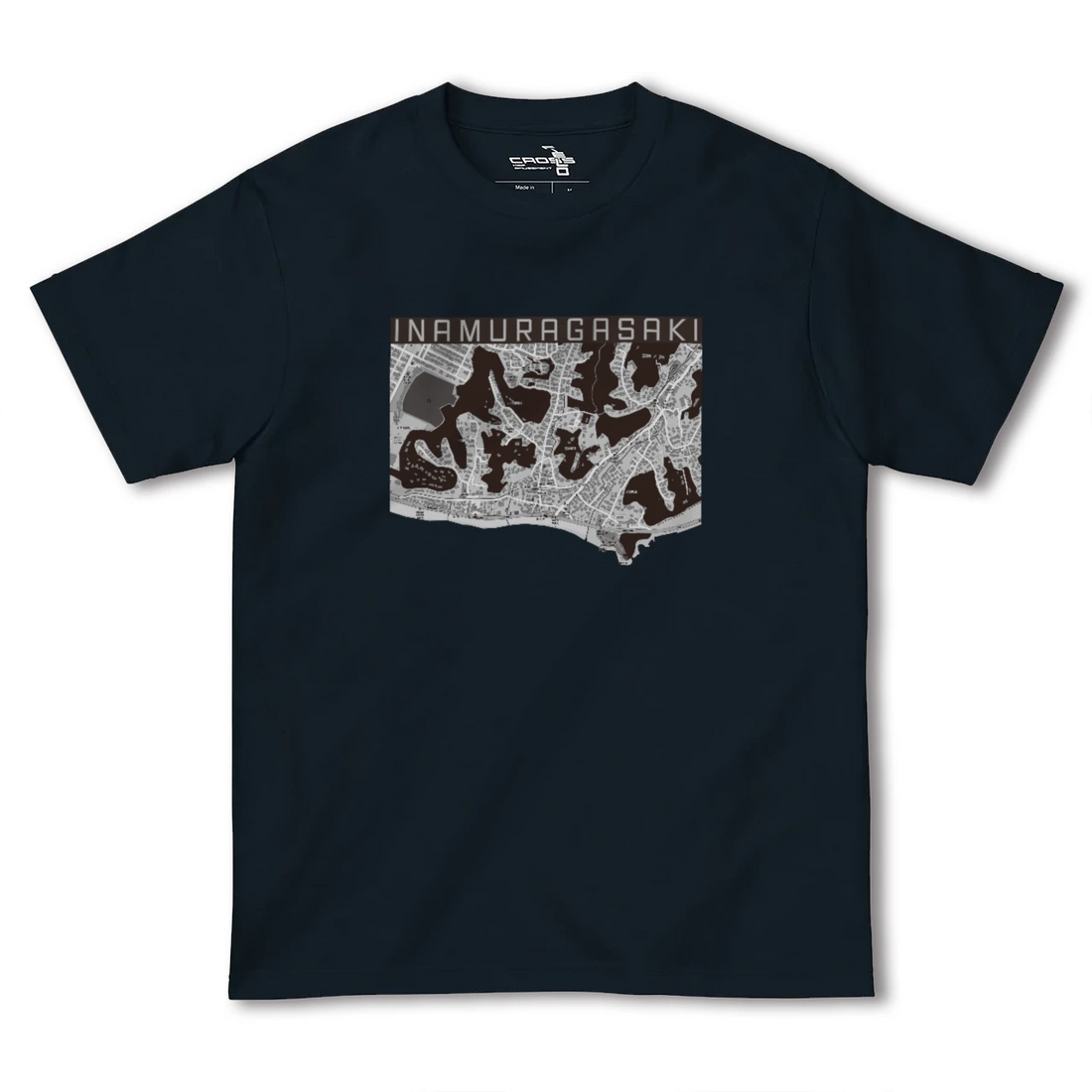 【稲村ヶ崎(神奈川県)】地図柄ヘビーウェイトTシャツ