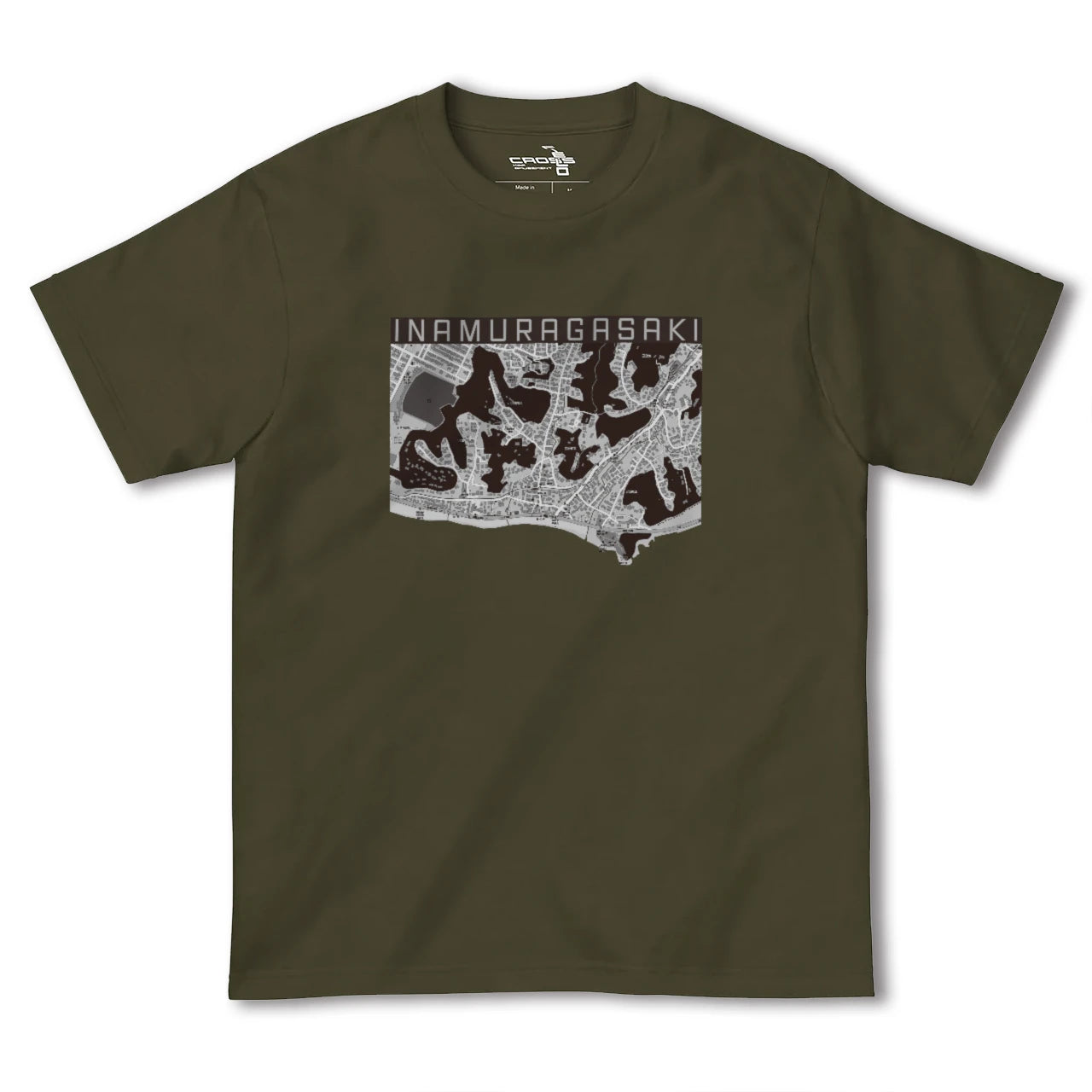 【稲村ヶ崎(神奈川県)】地図柄ヘビーウェイトTシャツ
