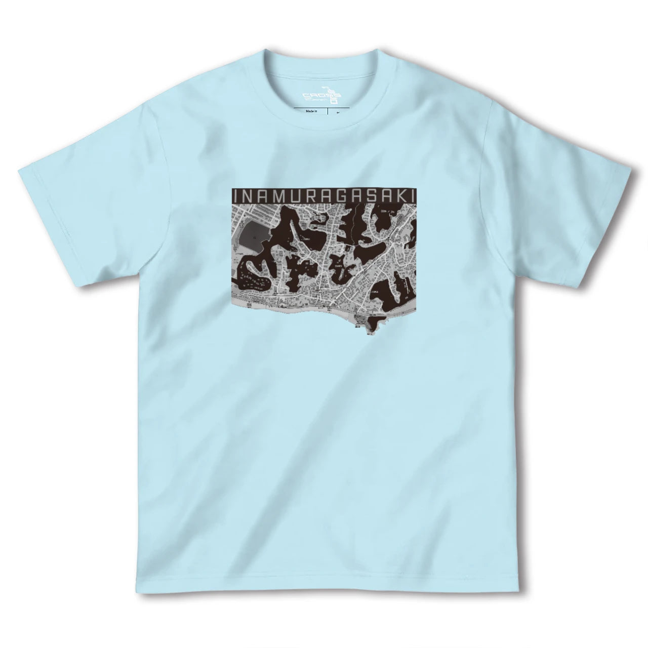 【稲村ヶ崎(神奈川県)】地図柄ヘビーウェイトTシャツ