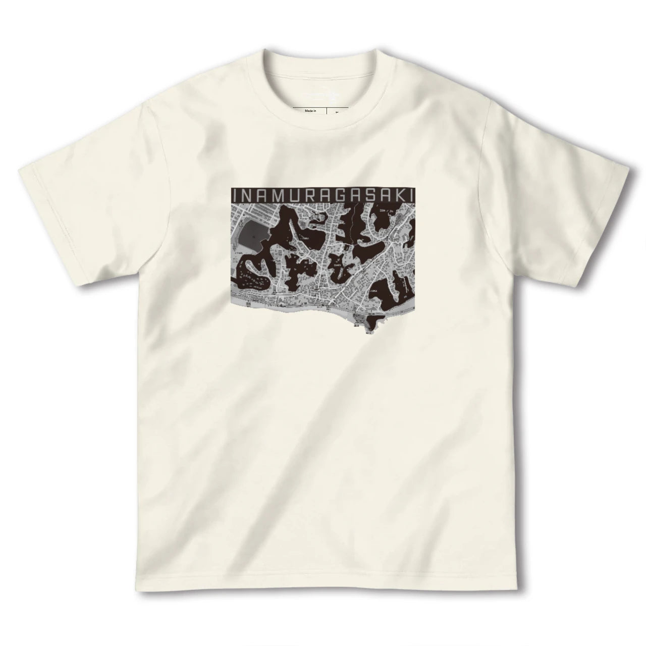 【稲村ヶ崎(神奈川県)】地図柄ヘビーウェイトTシャツ
