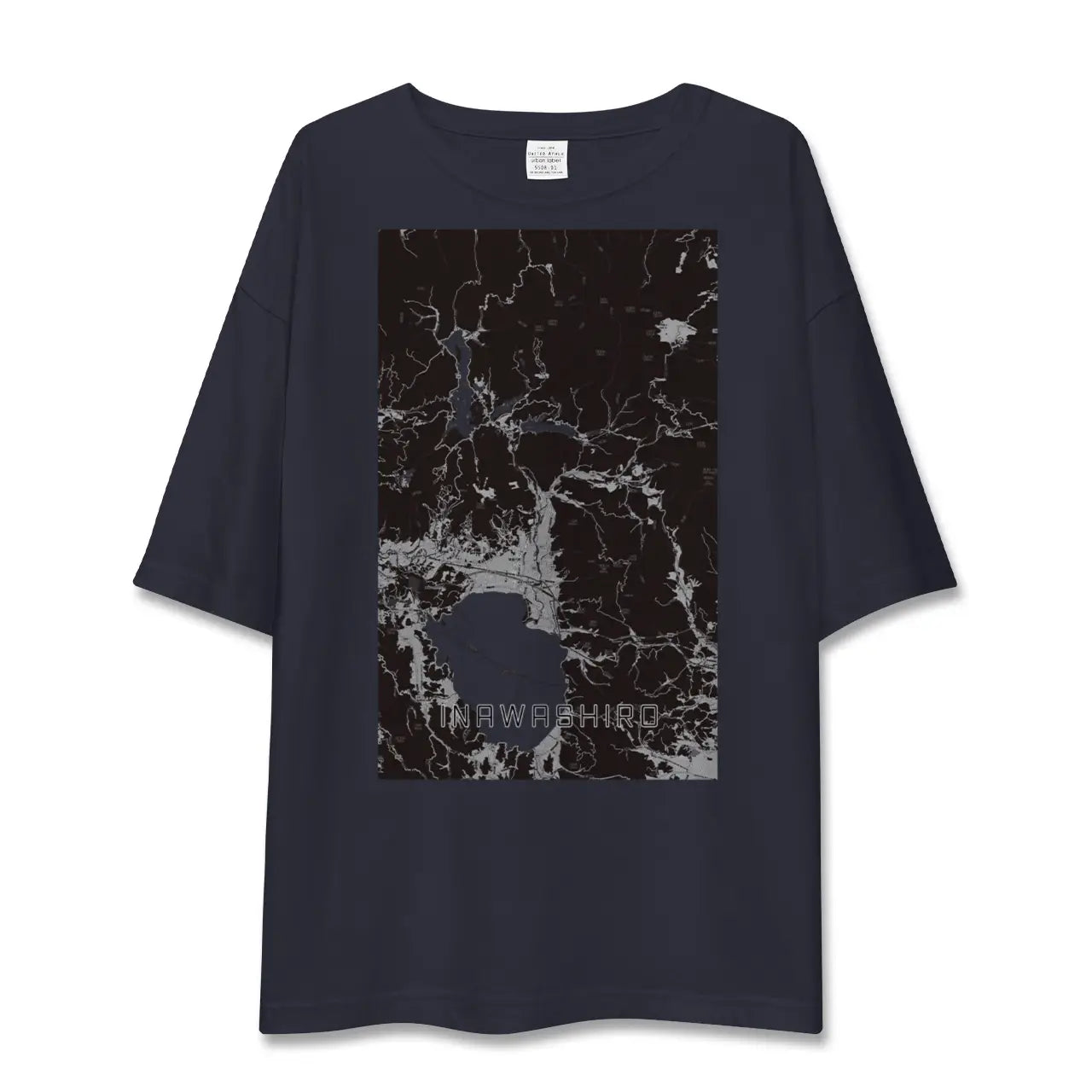 【猪苗代(福島県)】地図柄ビッグシルエットTシャツ