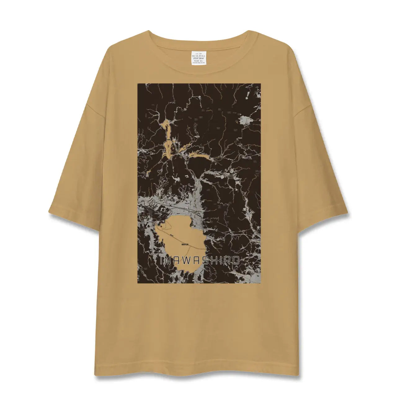 【猪苗代(福島県)】地図柄ビッグシルエットTシャツ