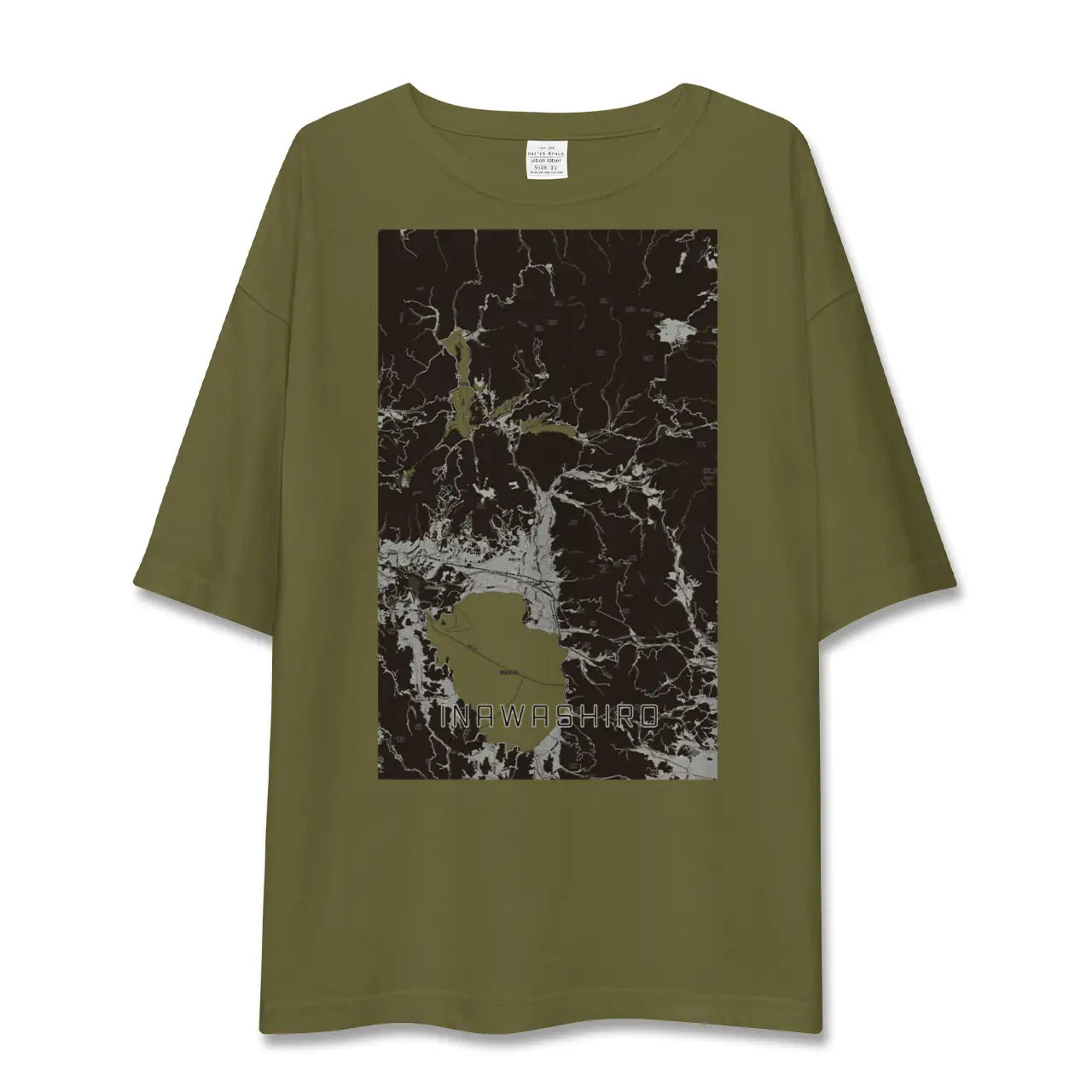 【猪苗代(福島県)】地図柄ビッグシルエットTシャツ