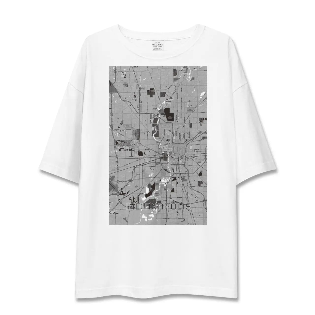 【インディアナポリス(アメリカ)】地図柄ビッグシルエットTシャツ