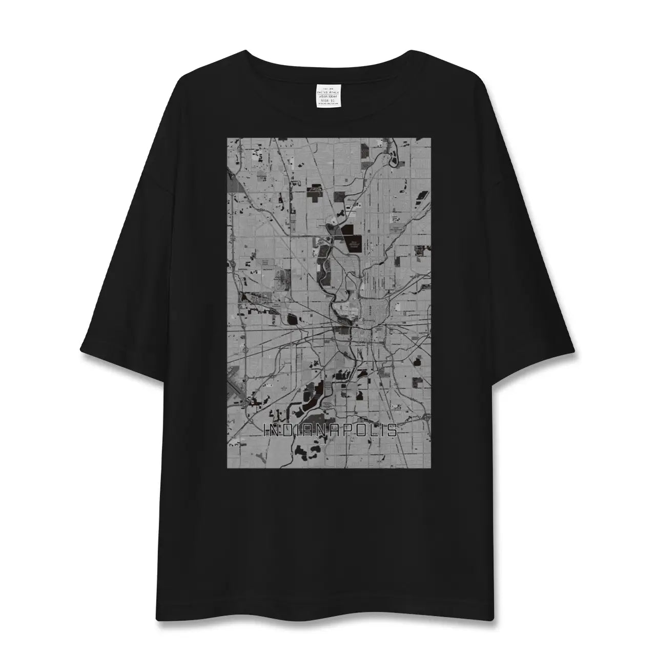 【インディアナポリス(アメリカ)】地図柄ビッグシルエットTシャツ