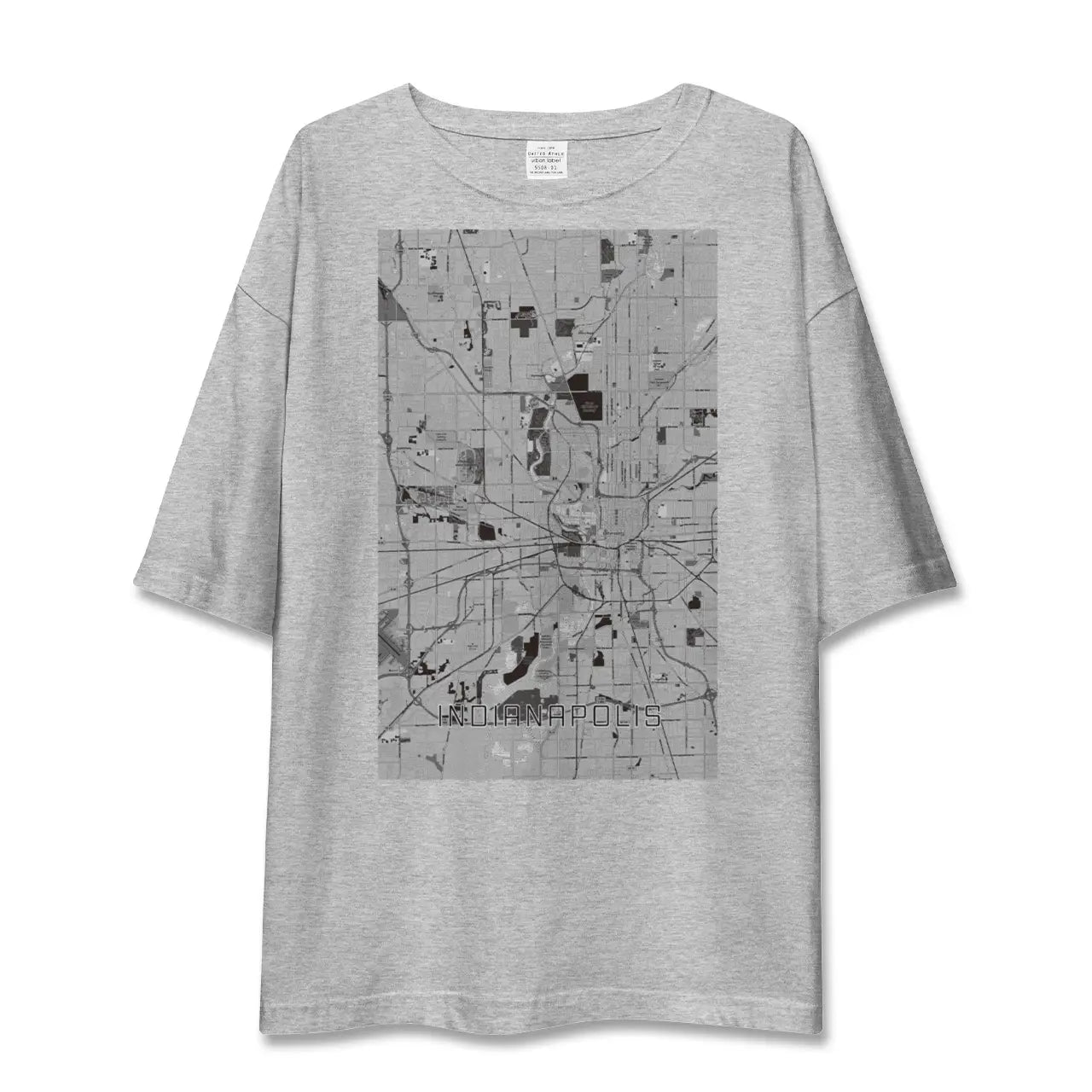 【インディアナポリス(アメリカ)】地図柄ビッグシルエットTシャツ