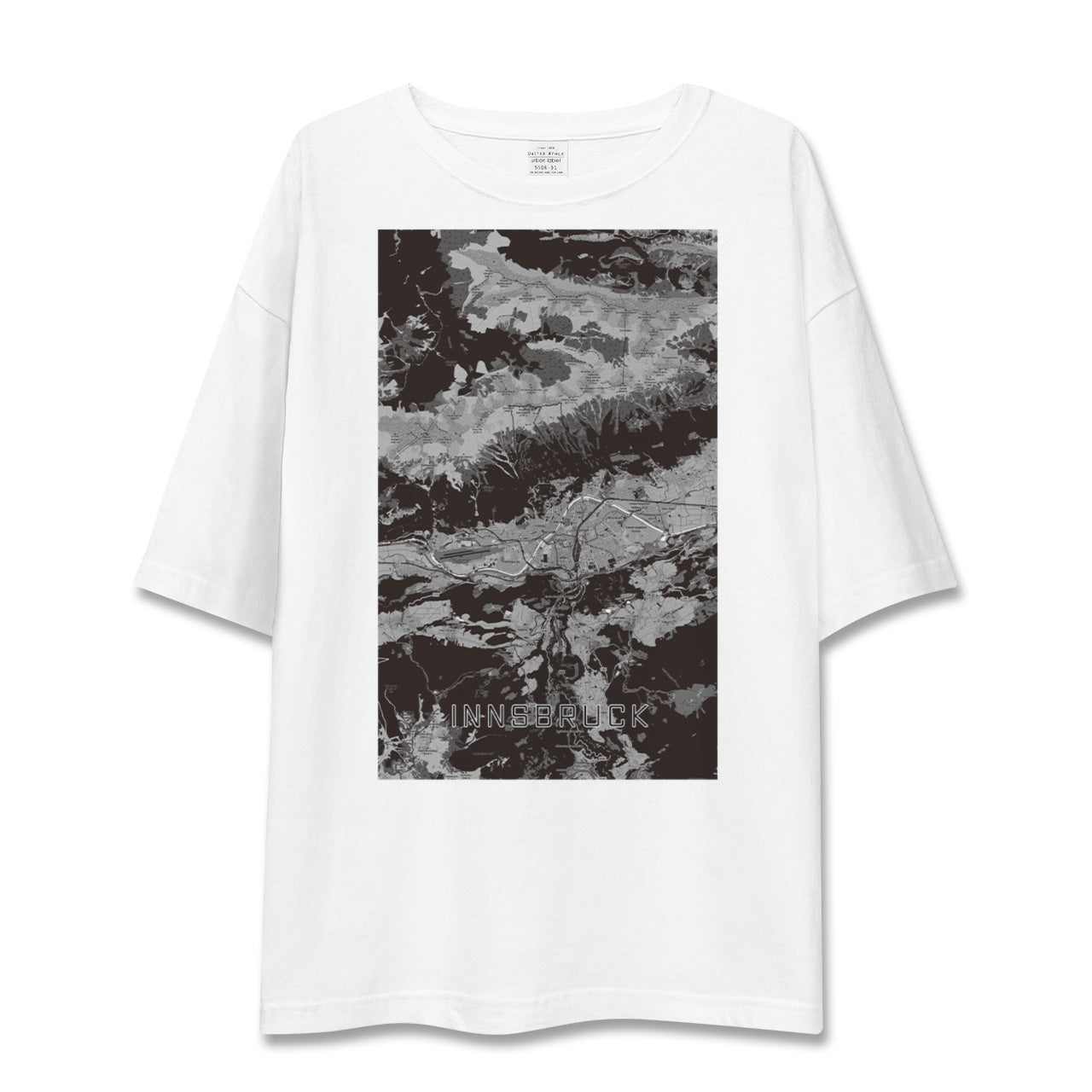 【インスブルック(オーストリア)】地図柄ビッグシルエットTシャツ