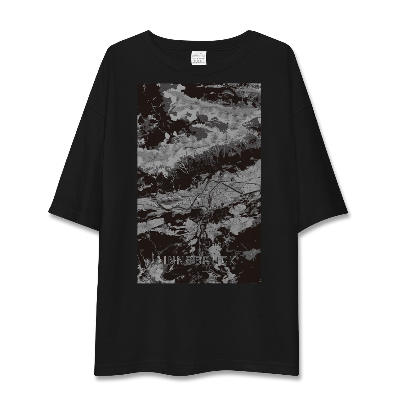 【インスブルック(オーストリア)】地図柄ビッグシルエットTシャツ