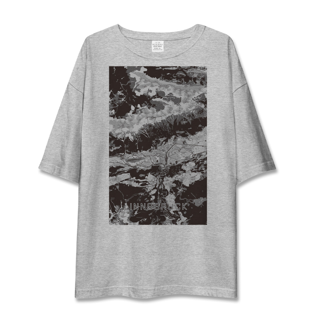 【インスブルック(オーストリア)】地図柄ビッグシルエットTシャツ