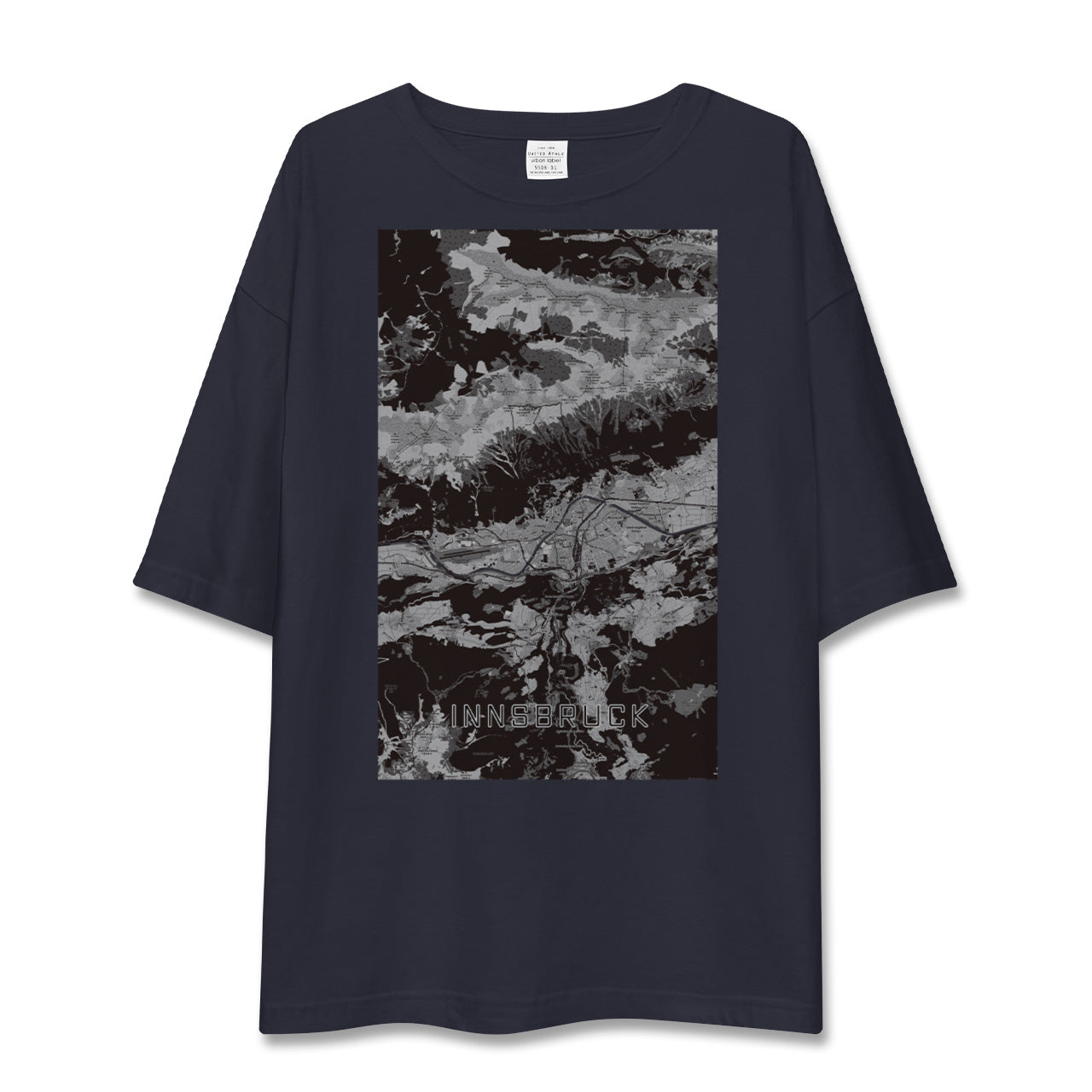 【インスブルック(オーストリア)】地図柄ビッグシルエットTシャツ