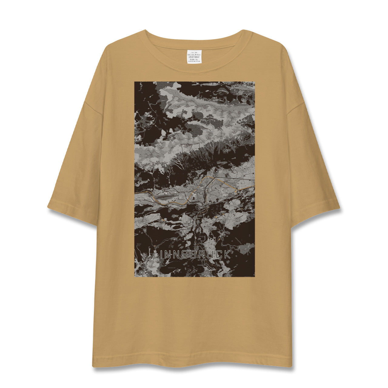 【インスブルック(オーストリア)】地図柄ビッグシルエットTシャツ