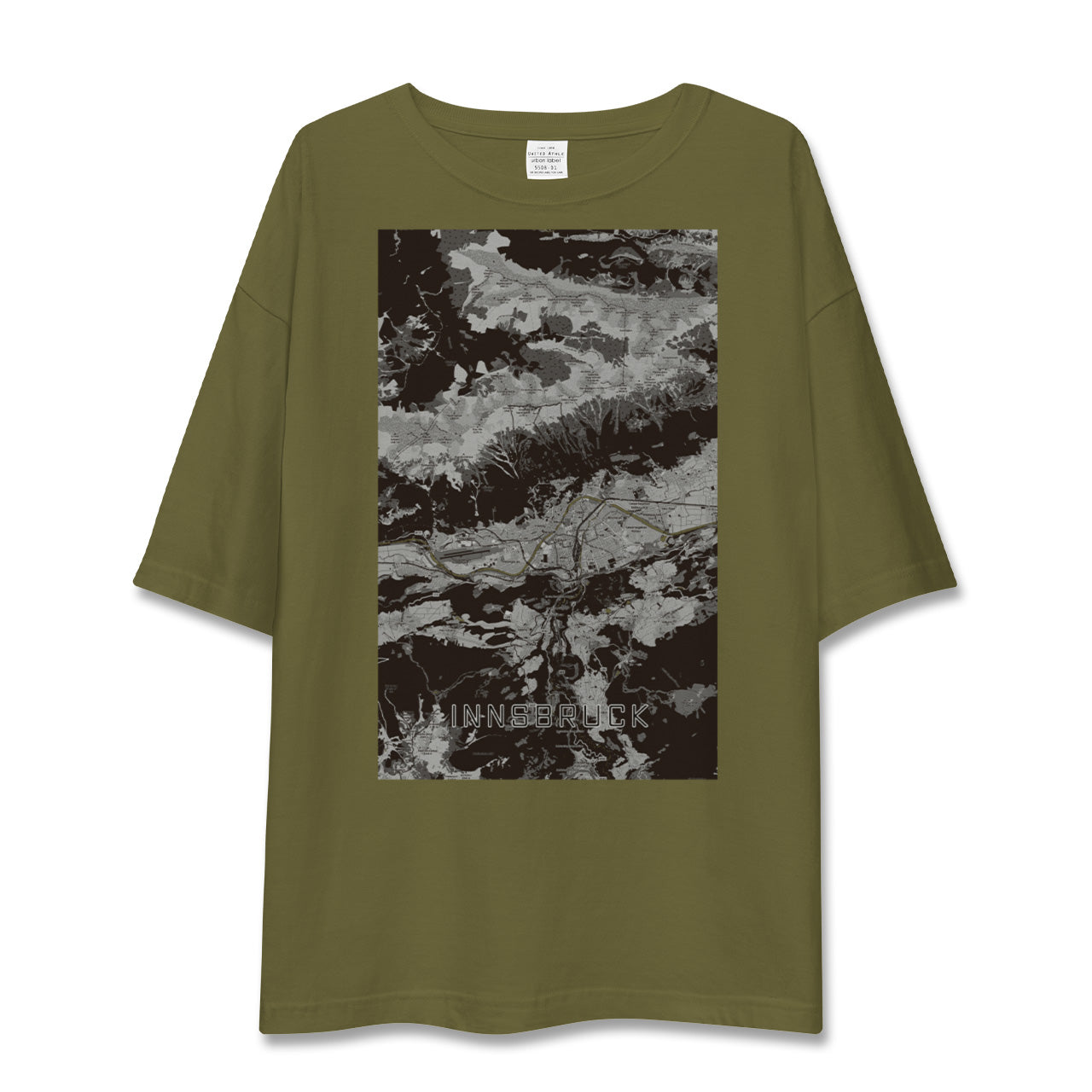 【インスブルック(オーストリア)】地図柄ビッグシルエットTシャツ