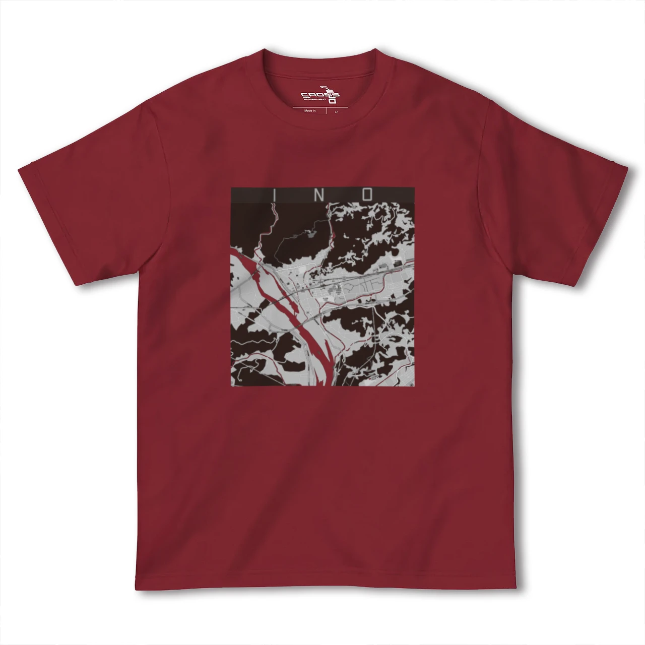 【伊野(高知県)】地図柄ヘビーウェイトTシャツ