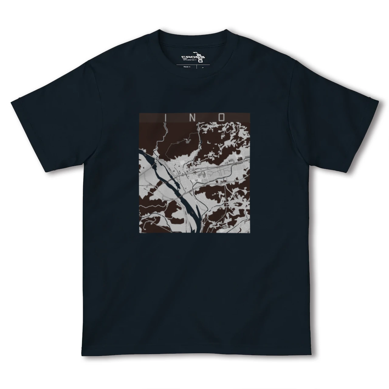 【伊野(高知県)】地図柄ヘビーウェイトTシャツ