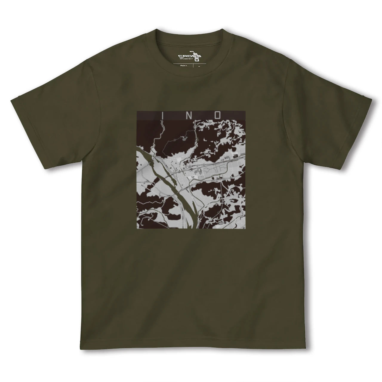 【伊野(高知県)】地図柄ヘビーウェイトTシャツ