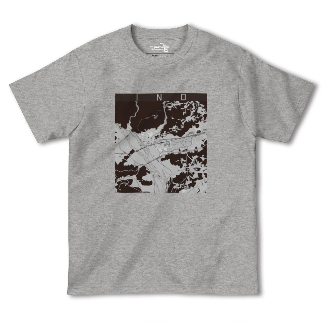 【伊野(高知県)】地図柄ヘビーウェイトTシャツ