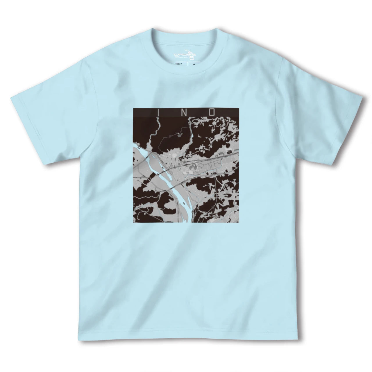 【伊野(高知県)】地図柄ヘビーウェイトTシャツ