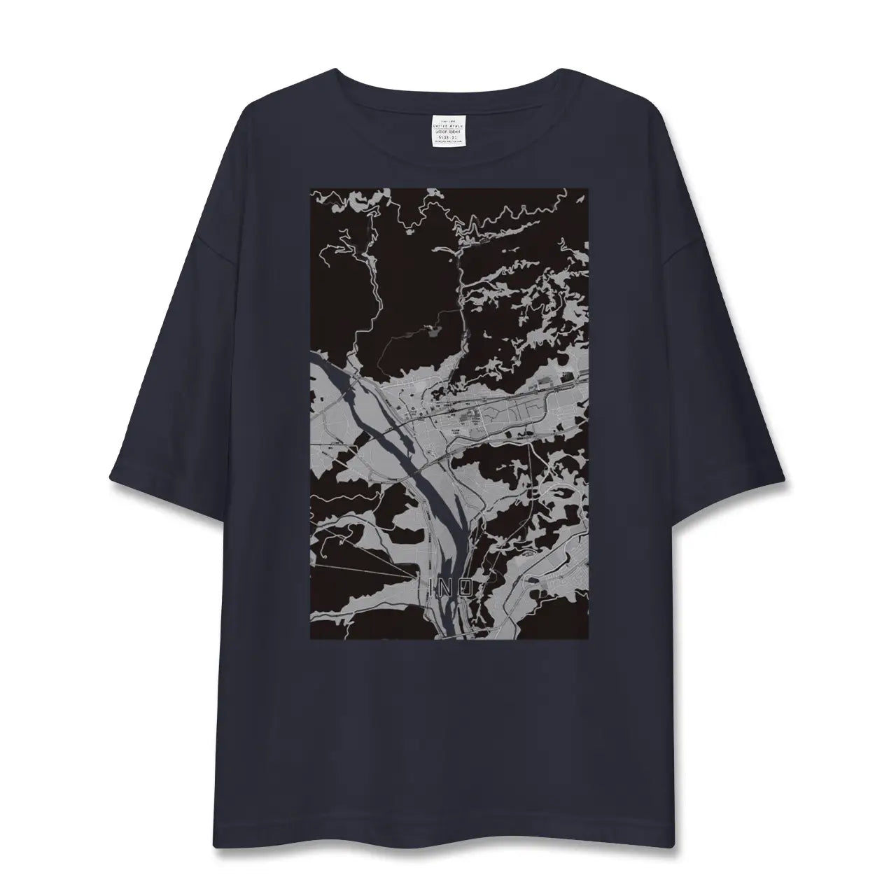 【伊野(高知県)】地図柄ビッグシルエットTシャツ