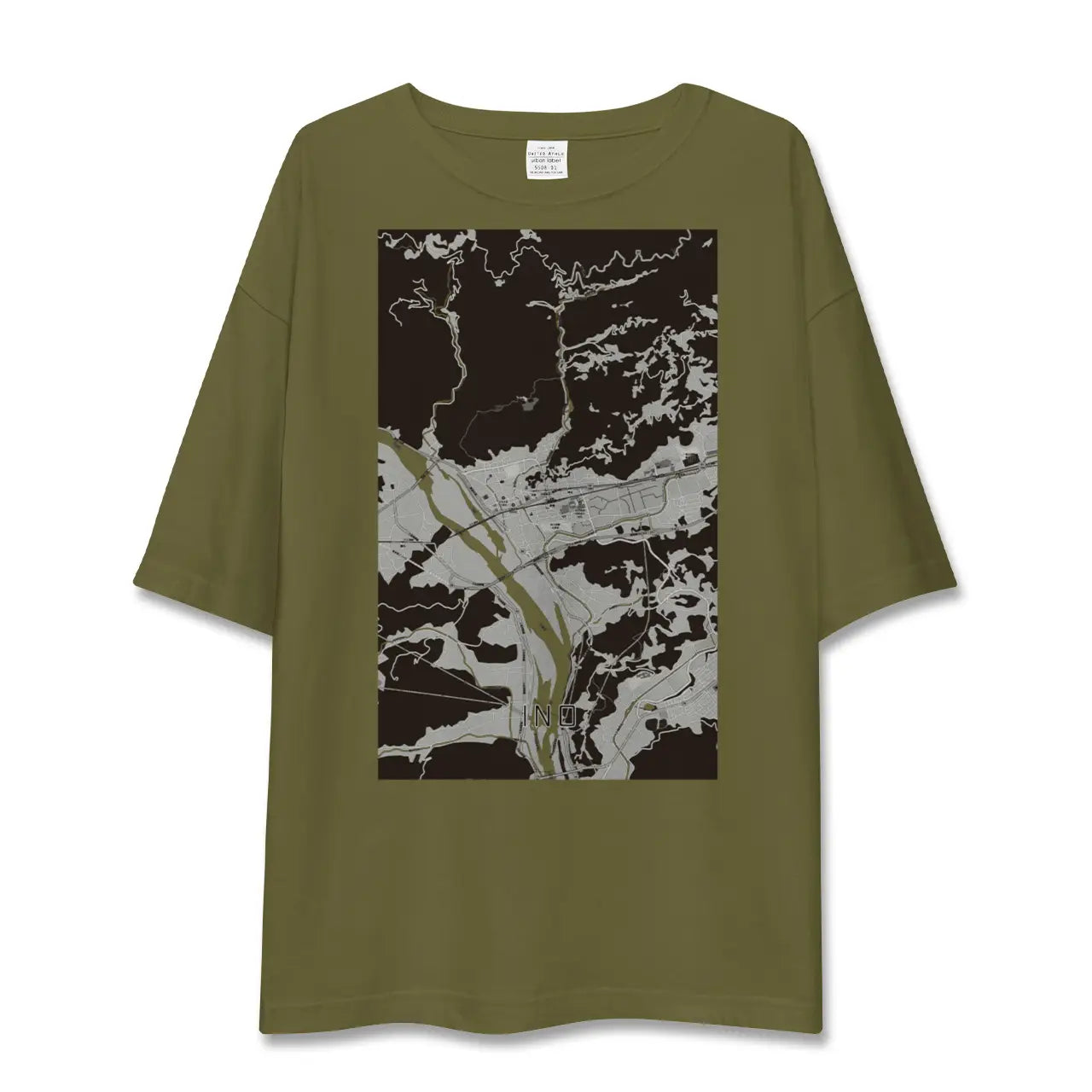 【伊野(高知県)】地図柄ビッグシルエットTシャツ