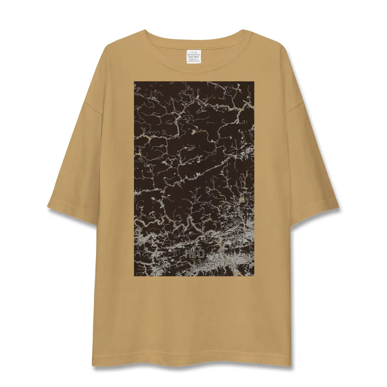 【いの(高知県)】地図柄ビッグシルエットTシャツ