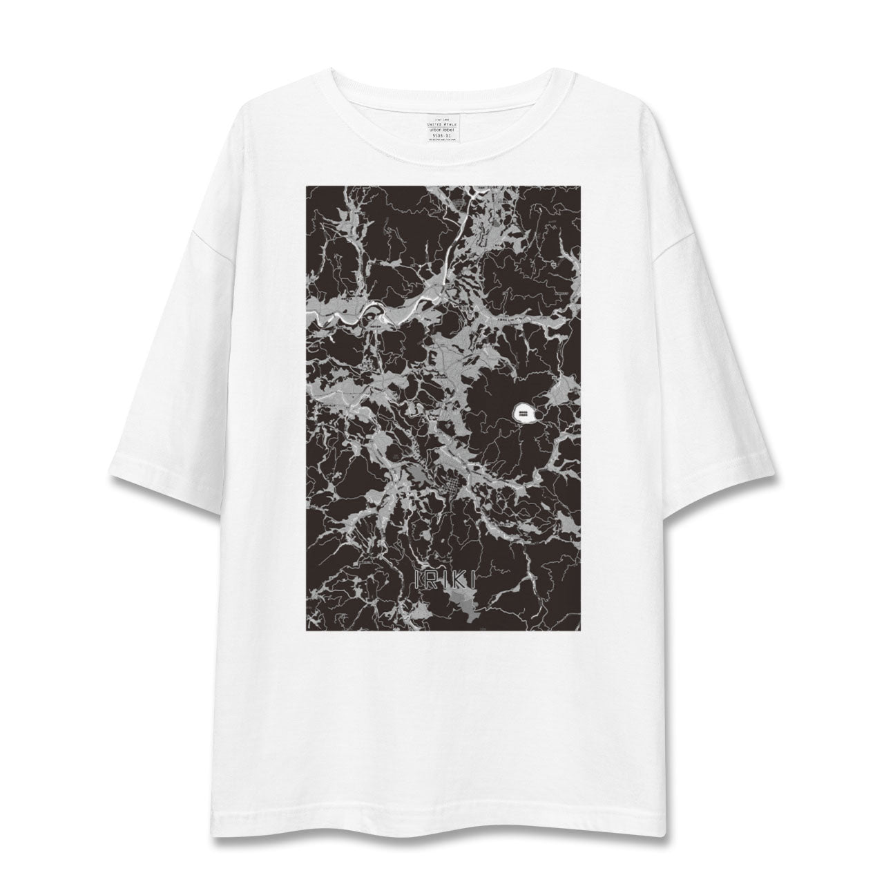 【入来(鹿児島県)】地図柄ビッグシルエットTシャツ