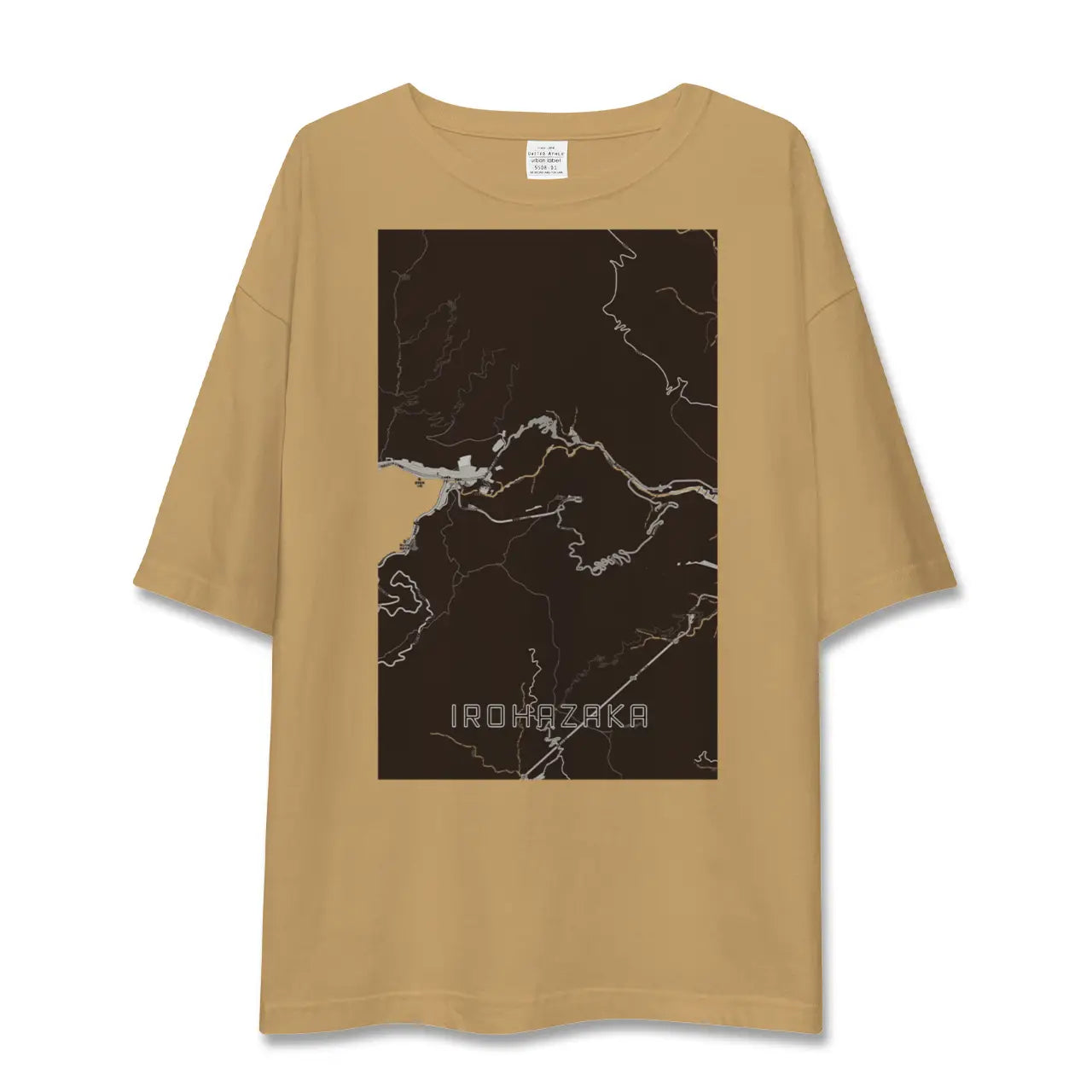 【いろは坂(栃木県)】地図柄ビッグシルエットTシャツ