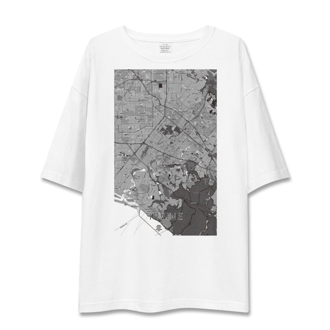 【アーバイン(アメリカ)】地図柄ビッグシルエットTシャツ