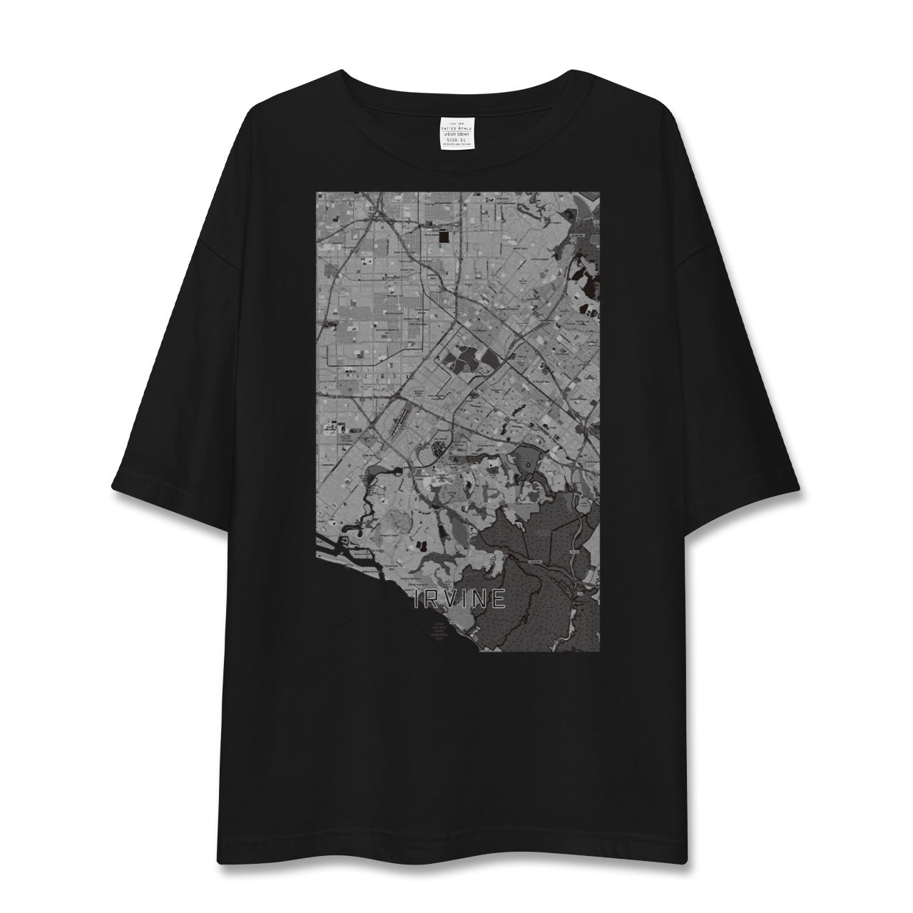 【アーバイン(アメリカ)】地図柄ビッグシルエットTシャツ