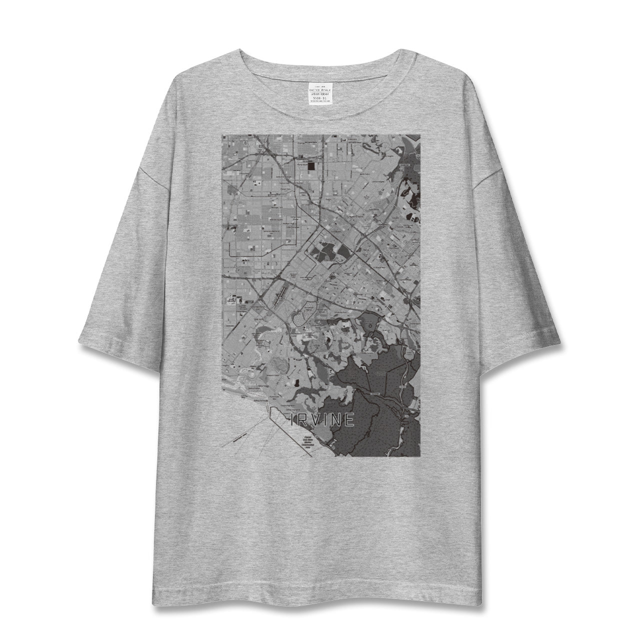 【アーバイン(アメリカ)】地図柄ビッグシルエットTシャツ