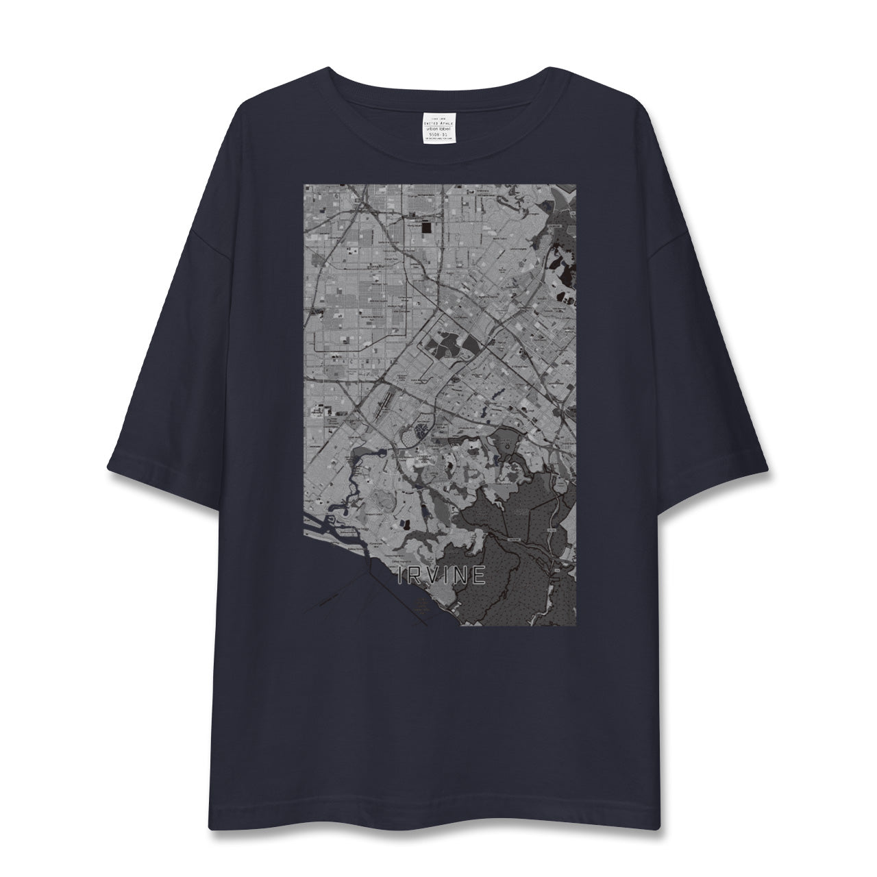【アーバイン(アメリカ)】地図柄ビッグシルエットTシャツ