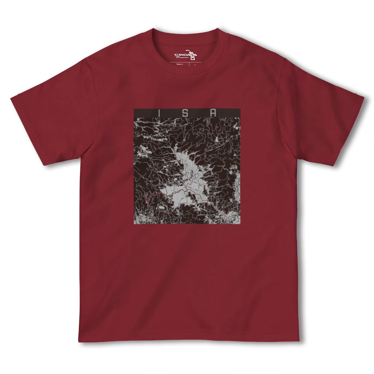 【伊佐(鹿児島県)】地図柄ヘビーウェイトTシャツ
