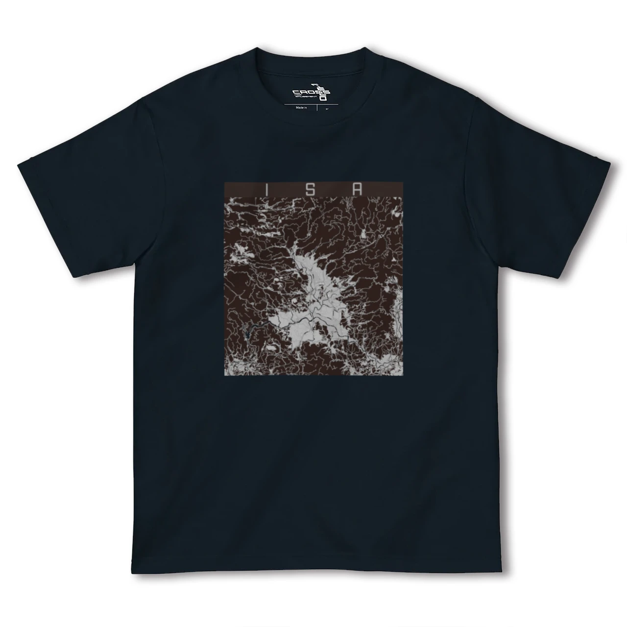 【伊佐(鹿児島県)】地図柄ヘビーウェイトTシャツ