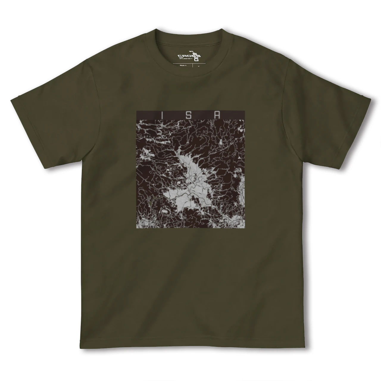 【伊佐(鹿児島県)】地図柄ヘビーウェイトTシャツ