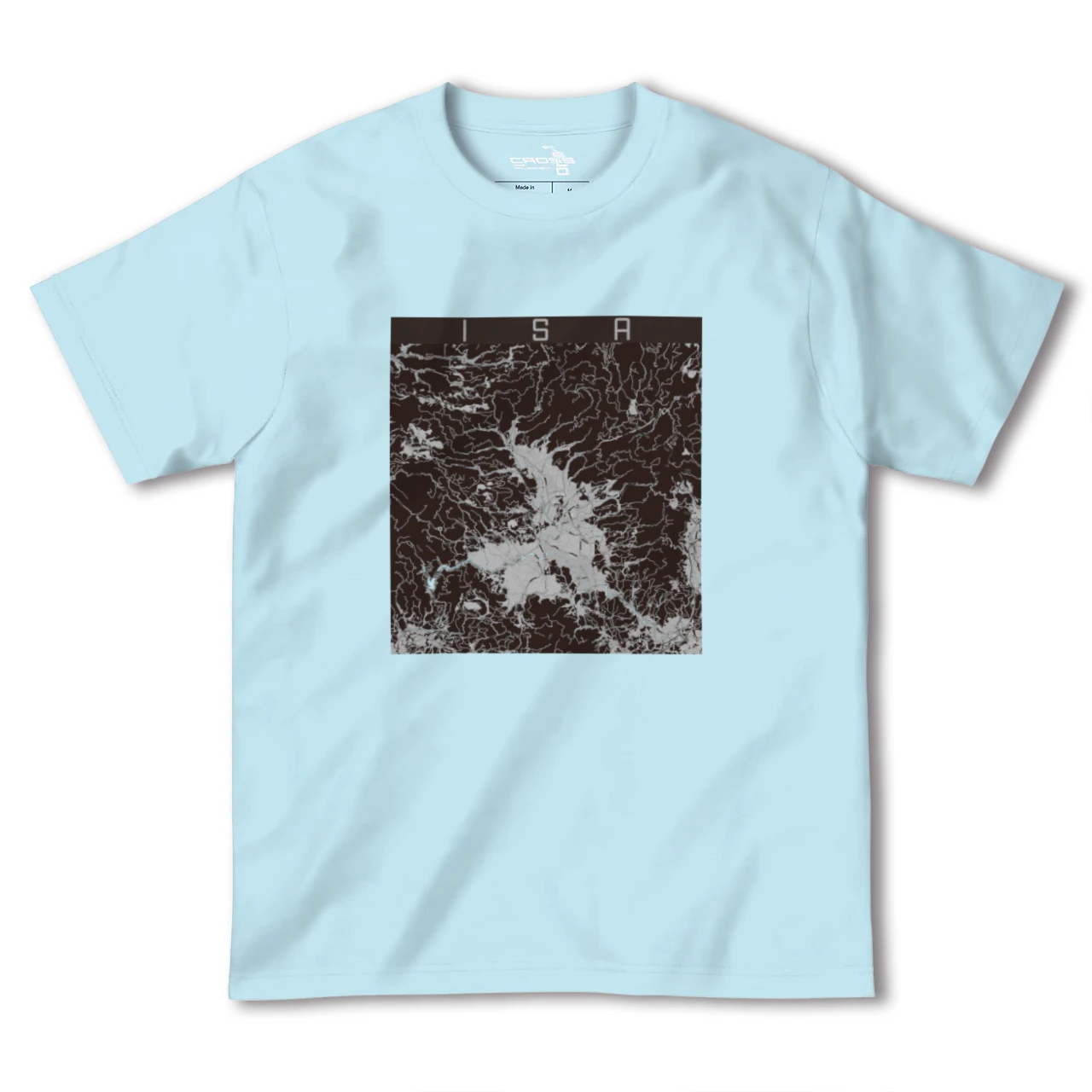 【伊佐(鹿児島県)】地図柄ヘビーウェイトTシャツ