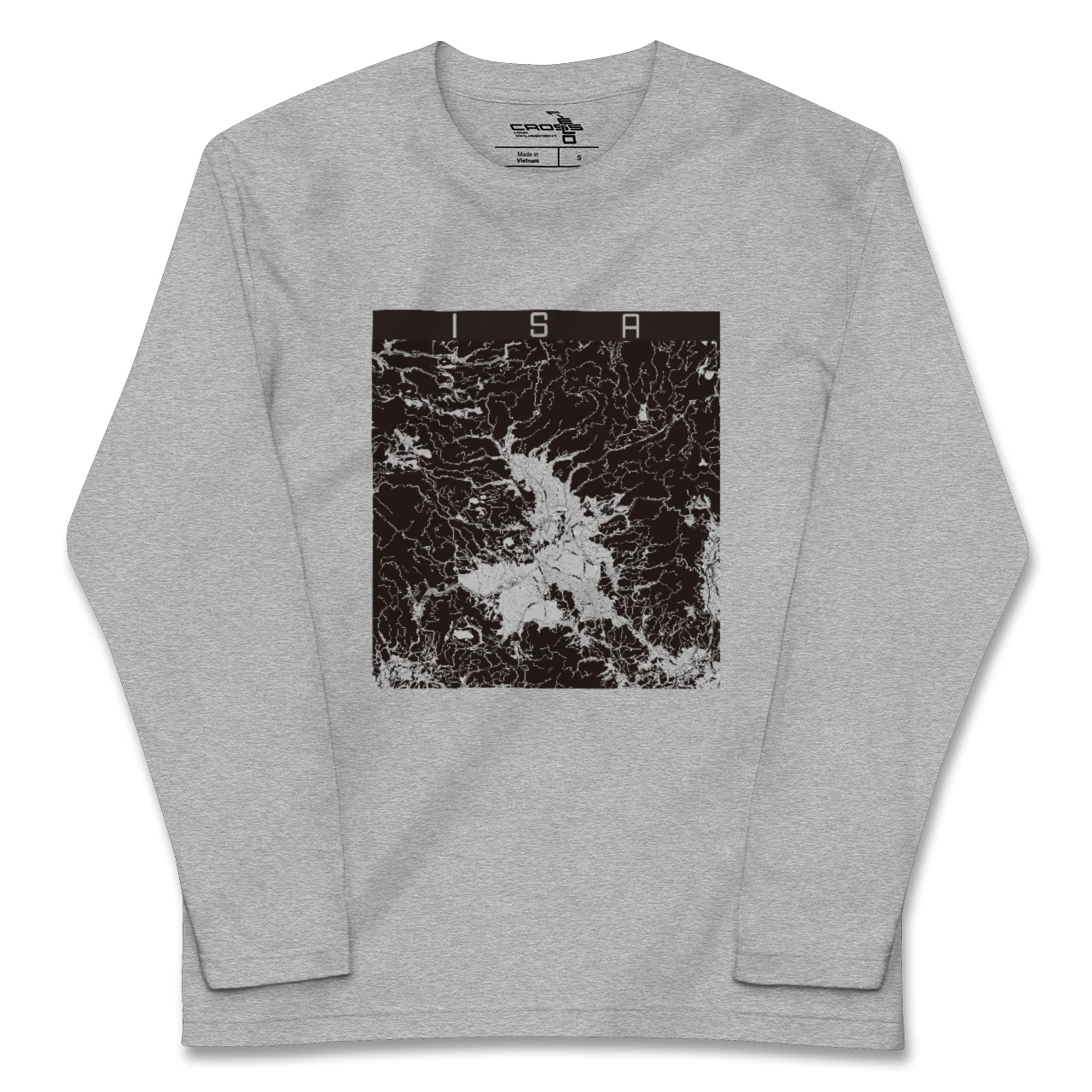 【伊佐(鹿児島県)】地図柄ロングスリーブTシャツ
