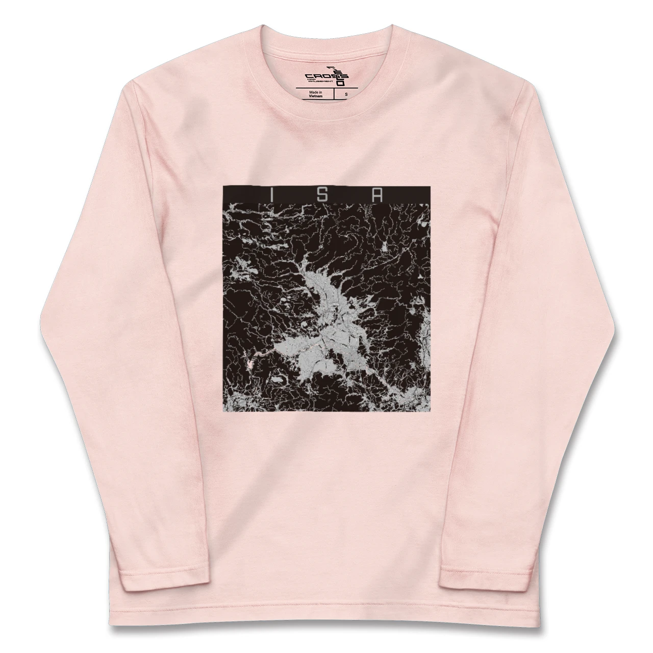 【伊佐(鹿児島県)】地図柄ロングスリーブTシャツ