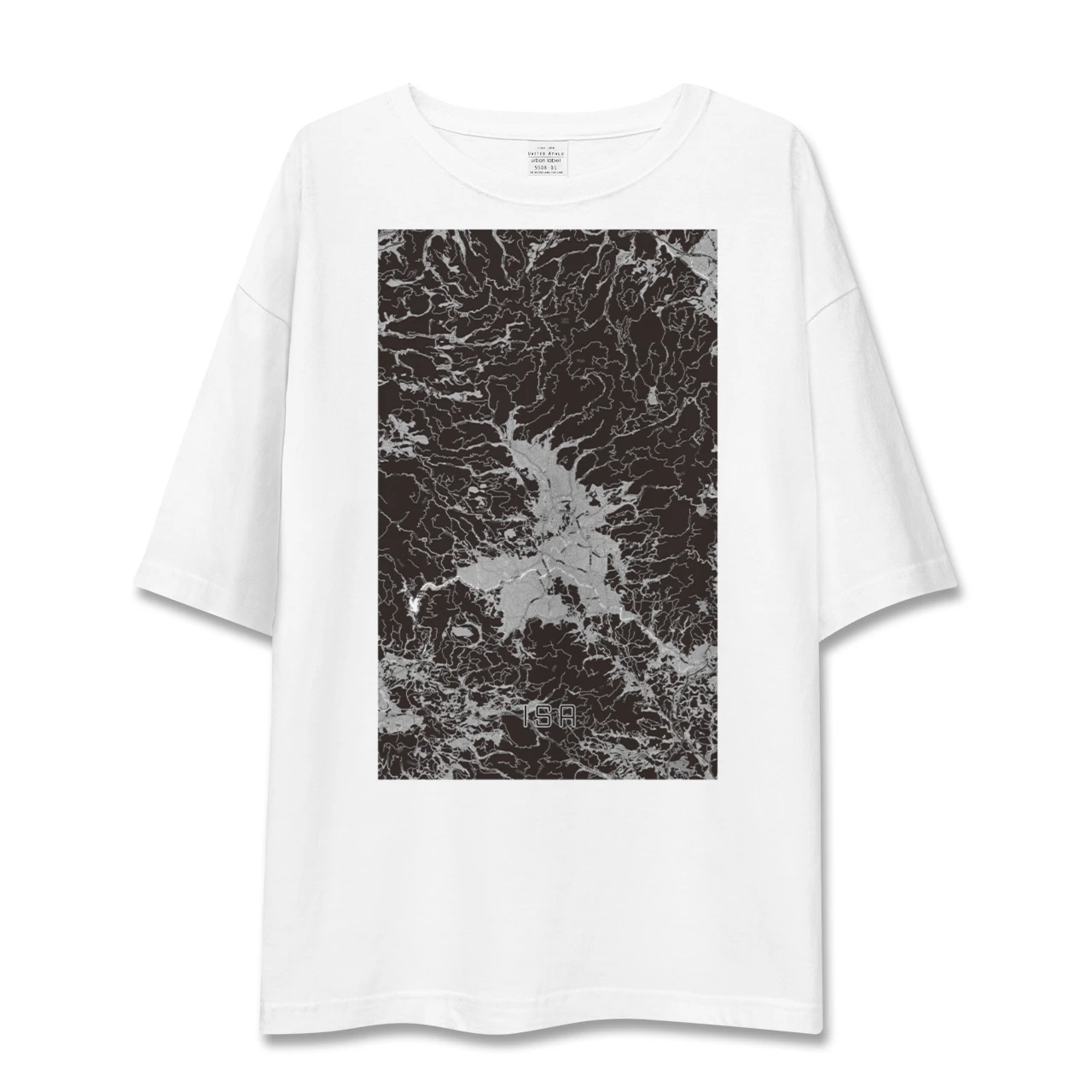 【伊佐(鹿児島県)】地図柄ビッグシルエットTシャツ