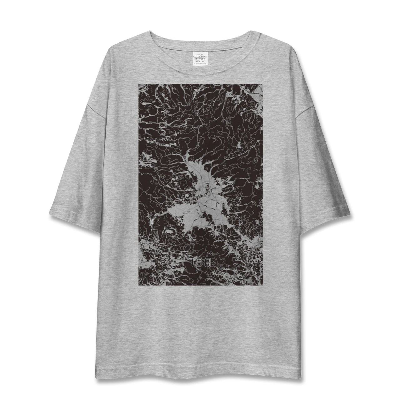 【伊佐(鹿児島県)】地図柄ビッグシルエットTシャツ