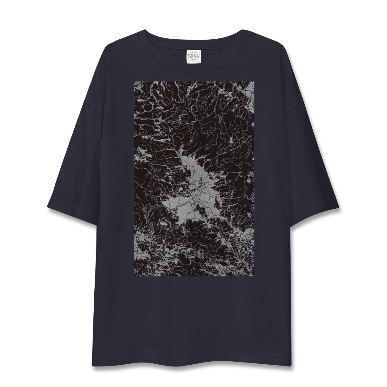 【伊佐(鹿児島県)】地図柄ビッグシルエットTシャツ