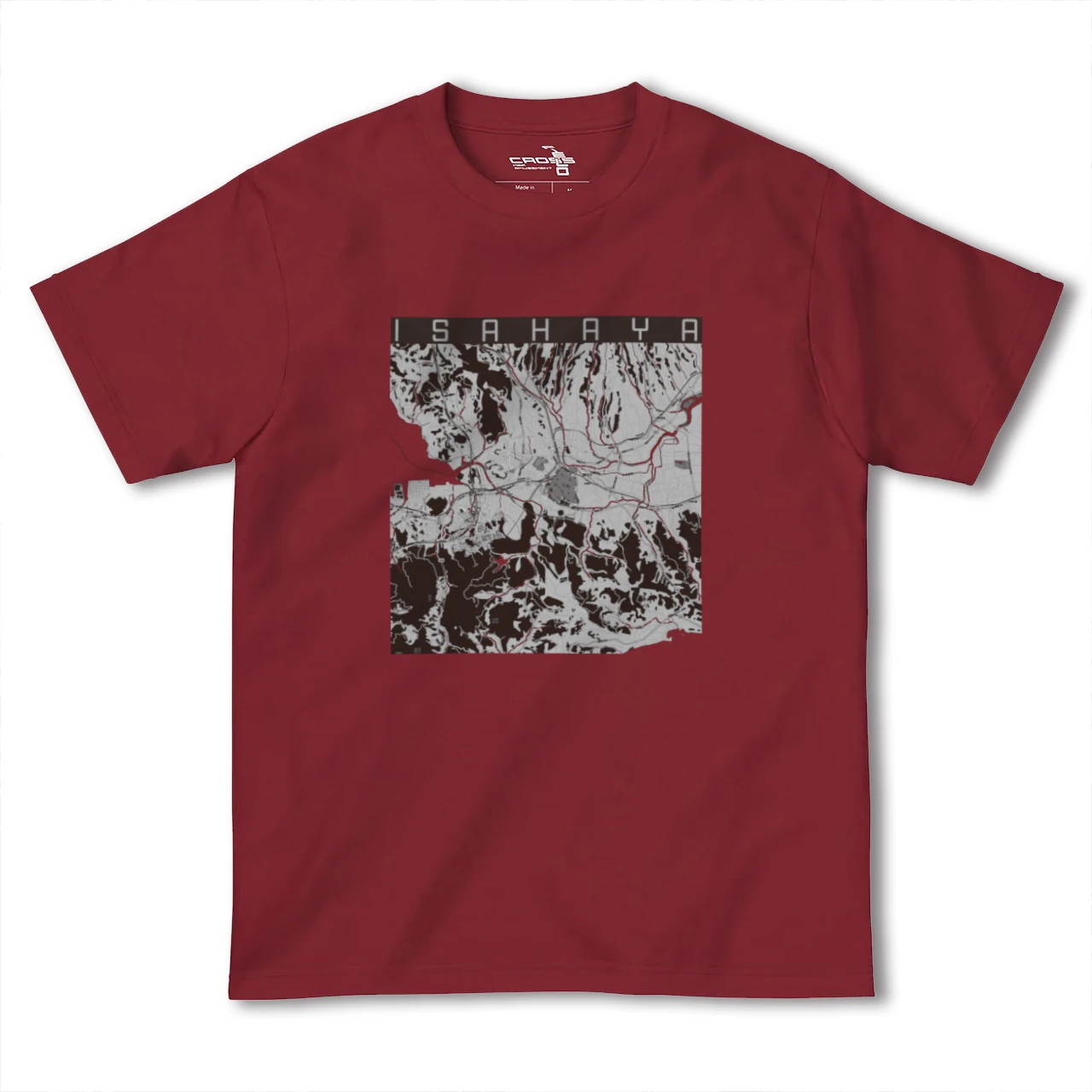 【諫早(長崎県)】地図柄ヘビーウェイトTシャツ