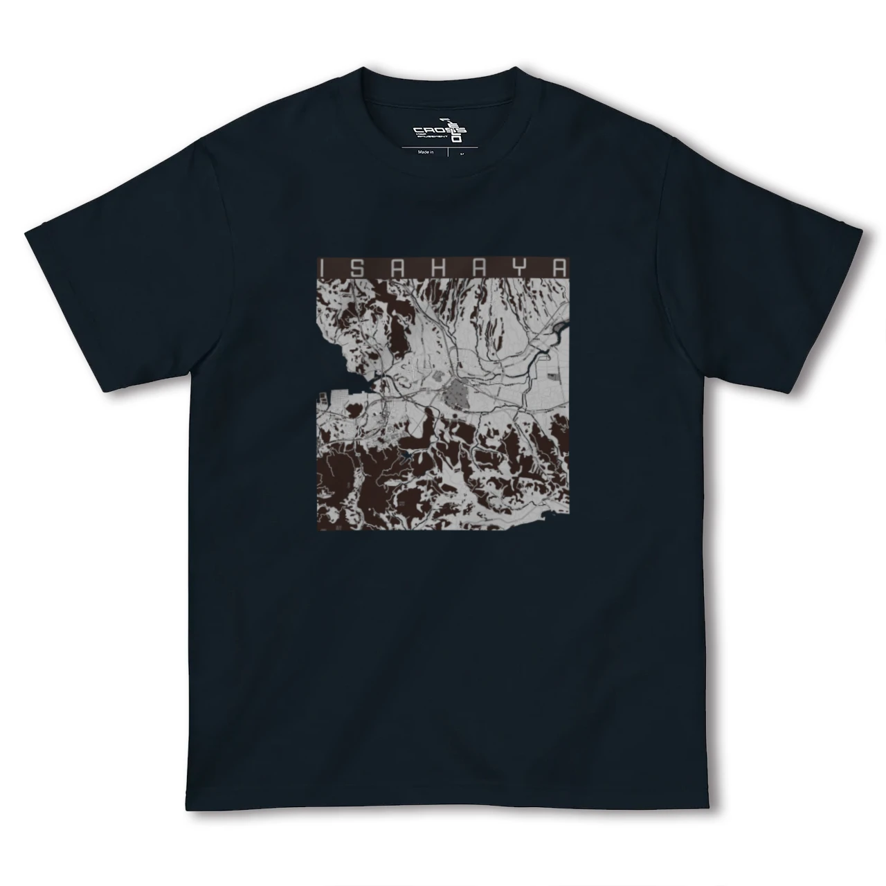 【諫早(長崎県)】地図柄ヘビーウェイトTシャツ