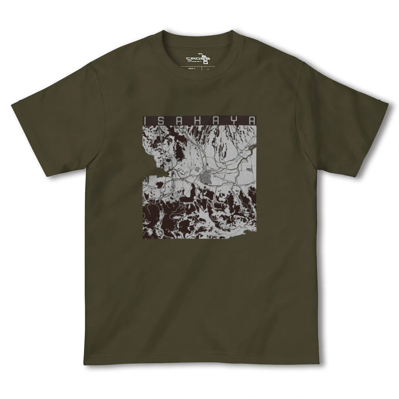 【諫早(長崎県)】地図柄ヘビーウェイトTシャツ