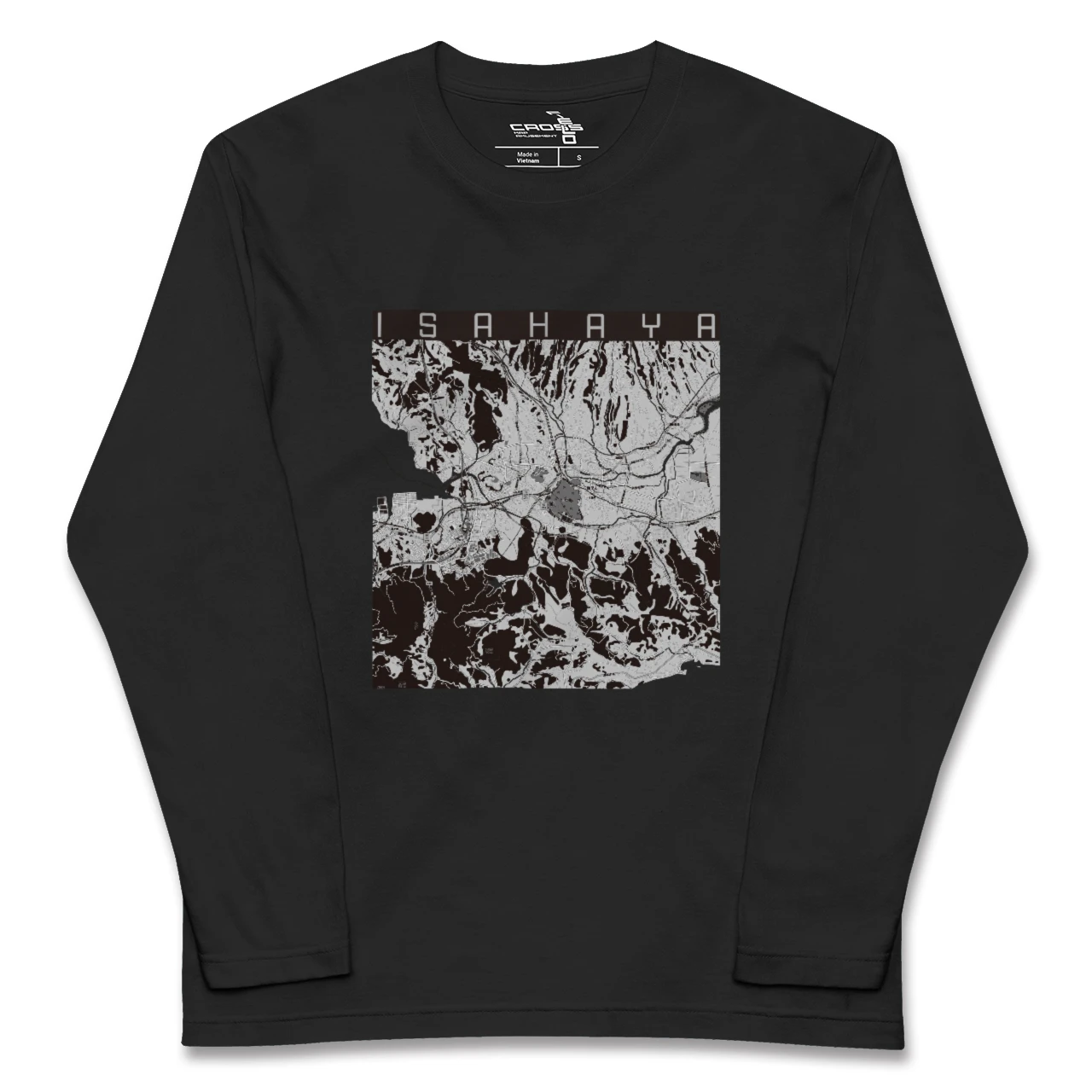 【諫早(長崎県)】地図柄ロングスリーブTシャツ