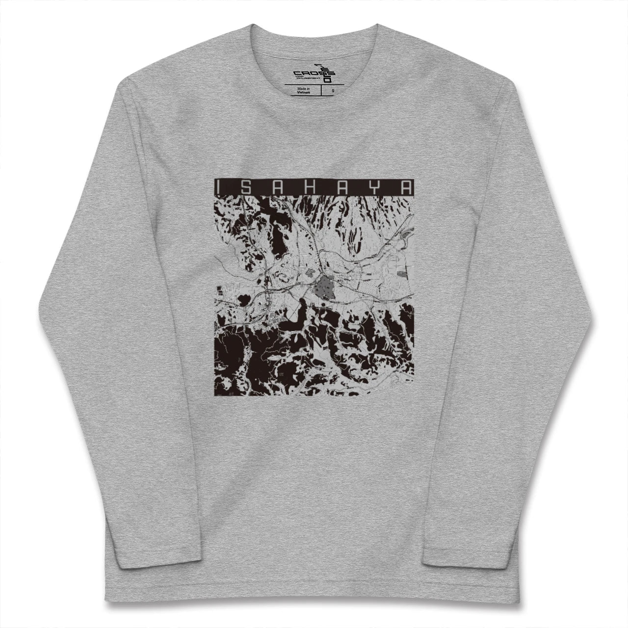 【諫早(長崎県)】地図柄ロングスリーブTシャツ